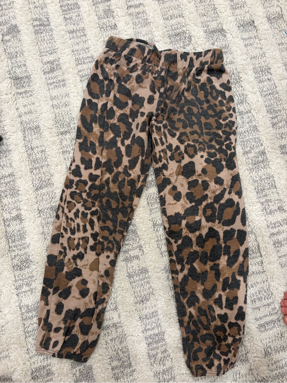 Pixielane Leopard Print Fleece Joggers